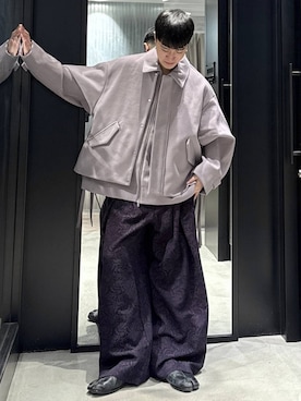 「HARE（ハレ）のアイテム（ブルゾン）」を使った、taigawedさん（メンズ・174cm）の秋コーディネート