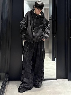 「アイテム（スウェットパンツ）」を使った、taigawedさん（メンズ・174cm）の冬コーディネート