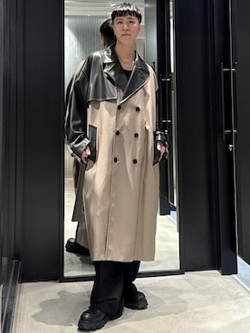 「アイテム（トレンチコート）」を使った、taigawedさん（メンズ・174cm）の秋コーディネート