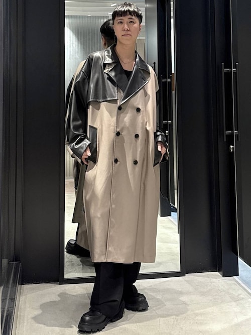 ハレ HARE レザー切替コート レザーキリカエトレンチコート HARE トレンチコート コート レザーキリカエトレンチコート(HARE