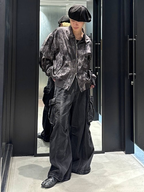 HARE カコウフライトジャケット　ブラック HARE ブルゾン アウター カコウフライトジャケット(HARE) メンズ