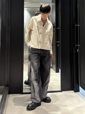 「HARE（ハレ）のアイテム（デニムジャケット）」を使った、taigawedさん（メンズ・174cm）の秋コーディネート