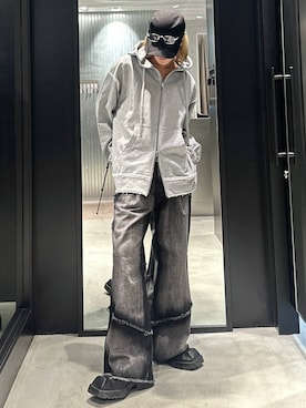 「HARE（ハレ）のアイテム（帽子）」を使った、taigawedさん（メンズ・174cm）の秋コーディネート