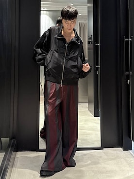 「HARE（ハレ）のアイテム（ブルゾン）」を使った、taigawedさん（メンズ・174cm）の秋コーディネート