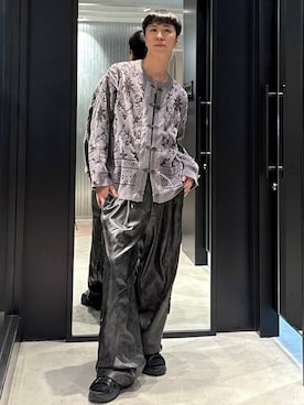 「アイテム（カーディガン/ボレロ）」を使った、taigawedさん（メンズ・174cm）の秋コーディネート