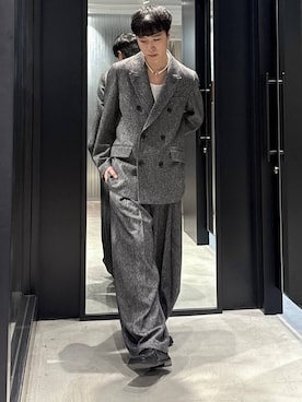 「HARE（ハレ）のアイテム（テーラードジャケット）」を使った、taigawedさん（メンズ・174cm）の秋コーディネート