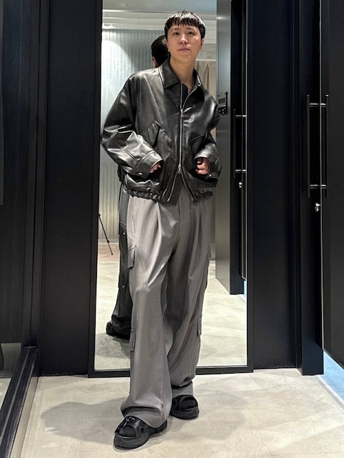 HARE ブラックカーゴパンツ HARE カーゴパンツ 「SETUP対応」2WAYベルトカーゴパンツ(HARE