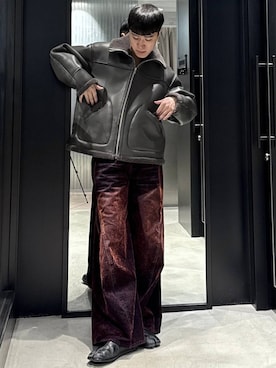 「HARE（ハレ）のアイテム（ブルゾン）」を使った、taigawedさん（メンズ・174cm）の秋コーディネート