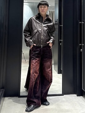 「HARE（ハレ）のアイテム（ブルゾン）」を使った、taigawedさん（メンズ・174cm）の秋コーディネート