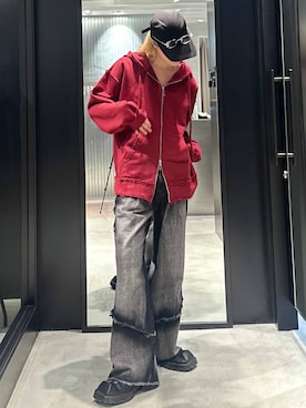 「HARE（ハレ）のアイテム（帽子）」を使った、taigawedさん（メンズ・174cm）の秋コーディネート