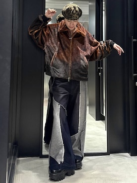 「HARE（ハレ）のアイテム（ブルゾン）」を使った、taigawedさん（メンズ・174cm）の秋コーディネート