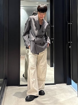 「アイテム（テーラードジャケット）」を使った、taigawedさん（メンズ・174cm）の秋コーディネート