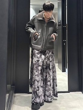 「HARE（ハレ）のアイテム（スラックス）」を使った、taigawedさん（メンズ・174cm）の秋コーディネート