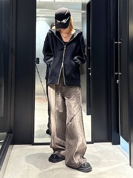 「HARE（ハレ）のアイテム（帽子）」を使った、taigawedさん（メンズ・174cm）の秋コーディネート