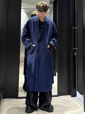 「アイテム（チェスターコート）」を使った、taigawedさん（メンズ・174cm・20代）の秋コーディネート