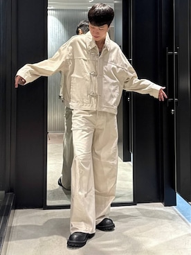 「アイテム（デニムジャケット）」を使った、taigawedさん（メンズ・174cm）の秋コーディネート