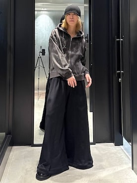 「高見え」｜「アイテム（スウェットパンツ）」を使った、taigawedさん（メンズ・174cm）の冬コーディネート