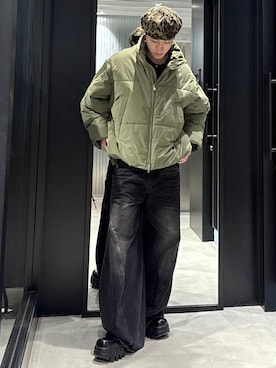 「アイテム（ダウンジャケット/コート）」を使った、taigawedさん（メンズ・174cm・20代）の秋コーディネート