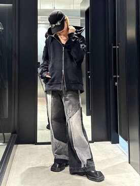 「HARE（ハレ）のアイテム（キャップ）」を使った、taigawedさん（メンズ・174cm）の秋コーディネート