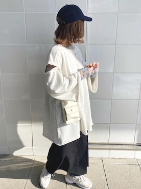 「靴下屋」｜りさこさん（レディース・160cm）の冬コーディネート
