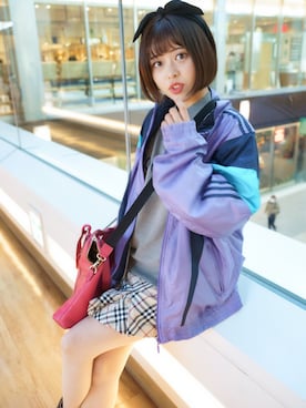 「BURBERRY BLUE LABEL（バーバリーブルーレーベル）のアイテム」を使った、岸あんりさん（レディース・163cm）の秋コーディネート