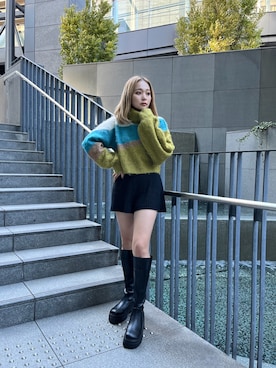 國岡朋実さん（レディース・156cm）の秋コーディネート