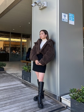 國岡朋実さん(レディース・156cm)の秋コーディネート