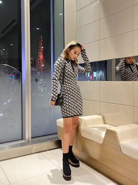 國岡朋実さん(レディース・156cm)の秋コーディネート