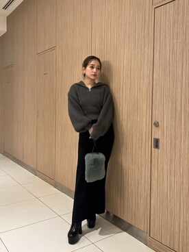 國岡朋実さん(レディース・156cm)の秋コーディネート