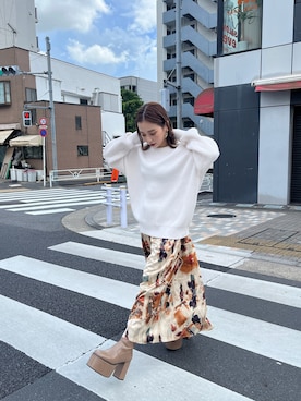 國岡朋実さん（レディース・156cm）の秋コーディネート