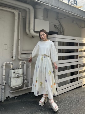 國岡朋実さん（レディース・156cm）の冬コーディネート