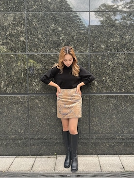 國岡朋実さん（レディース・156cm）の秋コーディネート