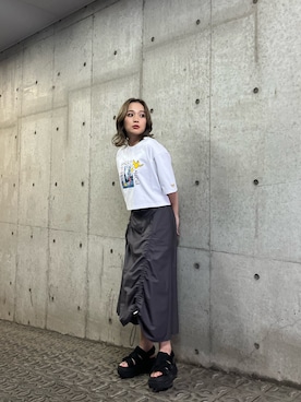 國岡朋実さん(レディース・156cm)の春コーディネート