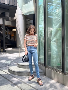 國岡朋実さん（レディース・156cm）の春コーディネート