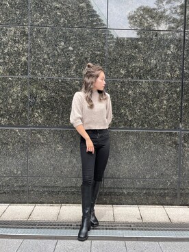 國岡朋実さん（レディース・156cm）の秋コーディネート