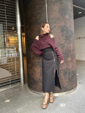 國岡朋実さん（レディース・156cm）の秋コーディネート