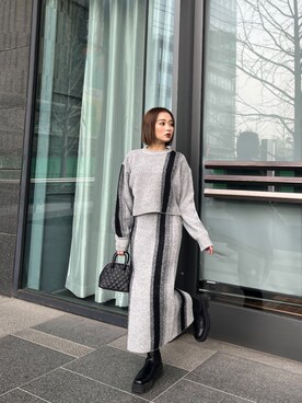 國岡朋実さん（レディース・156cm）の冬コーディネート