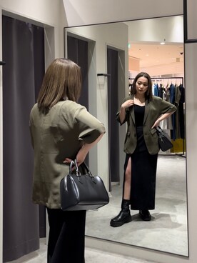 國岡朋実さん（レディース・156cm）の春コーディネート