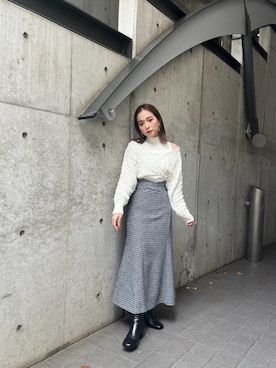 國岡朋実さん（レディース・156cm）の秋コーディネート