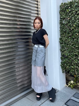 國岡朋実さん(レディース・156cm)の夏コーディネート