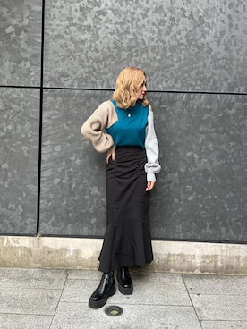 國岡朋実さん（レディース・156cm）の秋コーディネート