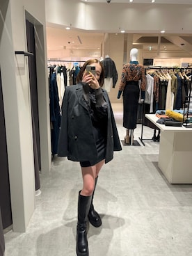 國岡朋実さん（レディース・156cm）の秋コーディネート