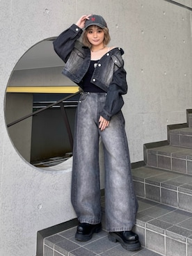 國岡朋実さん(レディース・156cm)の春コーディネート