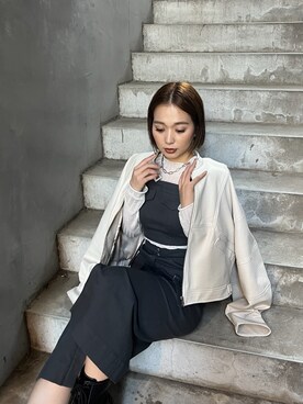 國岡朋実さん(レディース・156cm)の秋コーディネート