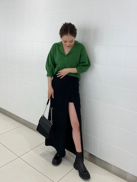 國岡朋実さん（レディース・156cm）の春コーディネート