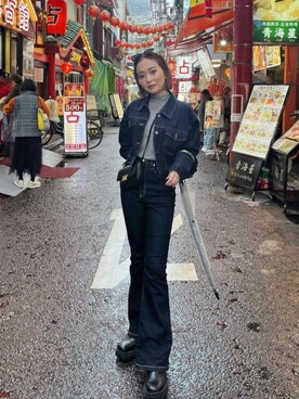 國岡朋実さん(レディース・156cm)の春コーディネート