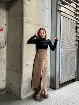 國岡朋実さん（レディース・156cm）の秋コーディネート