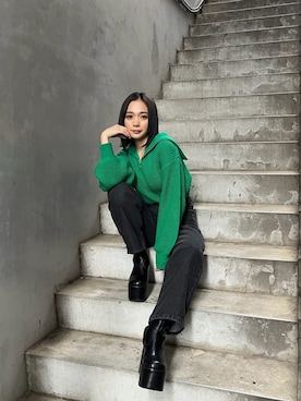 國岡朋実さん(レディース・156cm)の夏コーディネート