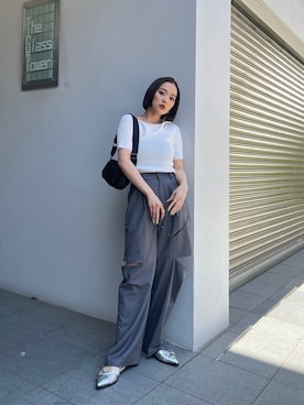 國岡朋実さん（レディース・156cm）の春コーディネート