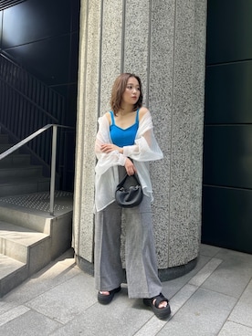 國岡朋実さん(レディース・156cm)の春コーディネート